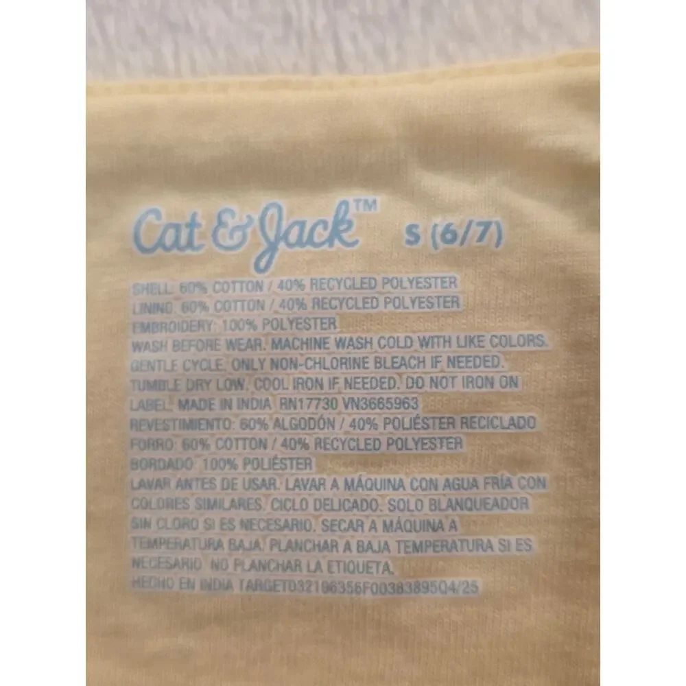 Cat & Jack Little Girls Yellow Dress Small 6/7 NWOT